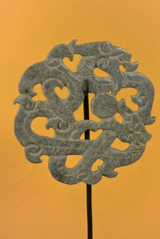 2 Kleine Chinesische Bi Scheiben Jade 5