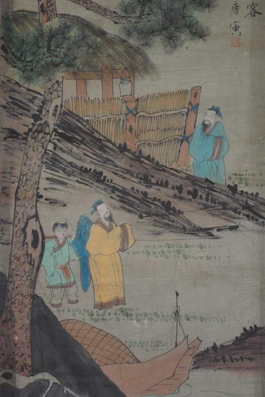 3 agricultores Pinturas Chinas en pergamino 3