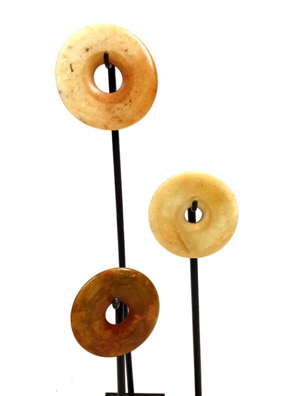 3 Sehr Kleine Chinesische Jade Bi Scheiben 2