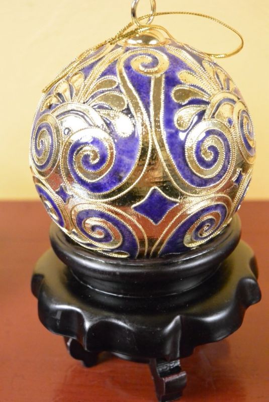 3 Weihnachtskugeln Cloisonné 5