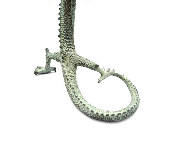 46 cm schlanke Metall-Drachenskulptur – geschwungene Kunst aus Südchina 3