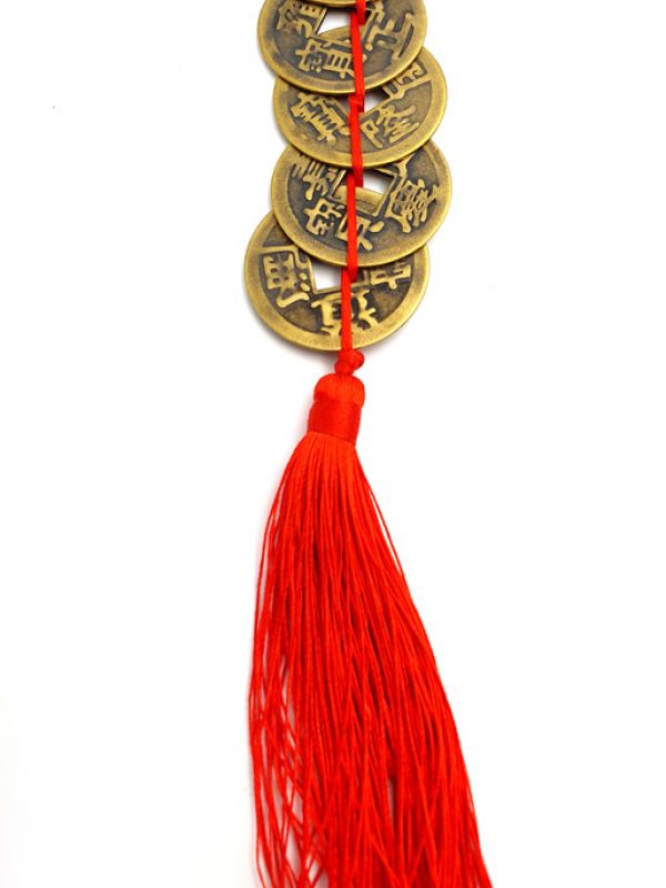 5 grandes monedas de Feng Shui Nudo infinito 3