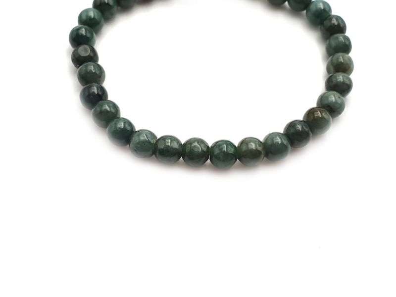 6mm Jade Beads Bracelet - Imperial green 2