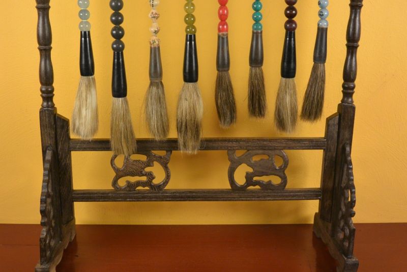 8 Pinsel mit Gross Chinesische Pinselhalter 3