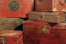 Boites asiatiques en bois coffres de Chine