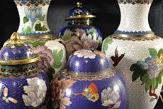 Vases et potiches en Cloisonnés de Chine