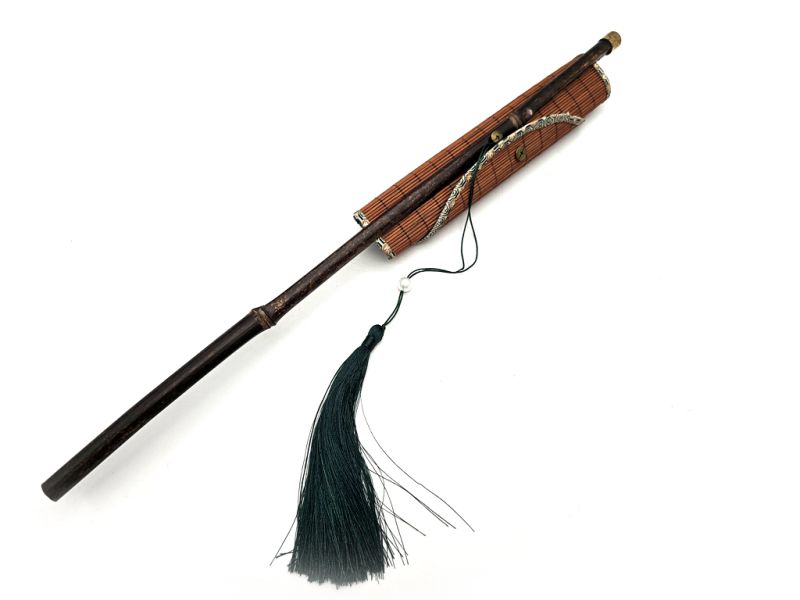 Haga clic en la imagen para ampliar Abanico enrollable tradicional chino - la libélula 3