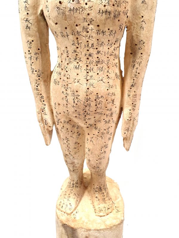 Acupuncture Woman Wooden Statue Chinese Medicine 3