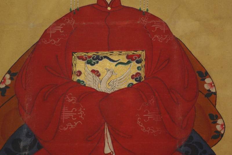 Ahnenpaare und Kaiser Chinas rot 4
