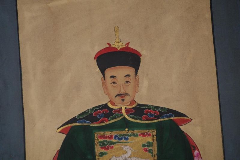 Ahnenpaare und Kaiser Chinesische Malerei Dunkelgrün 4