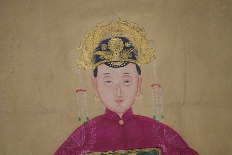 Ahnenpaare und Kaiser Chinesische Malerei Fuchsie 4