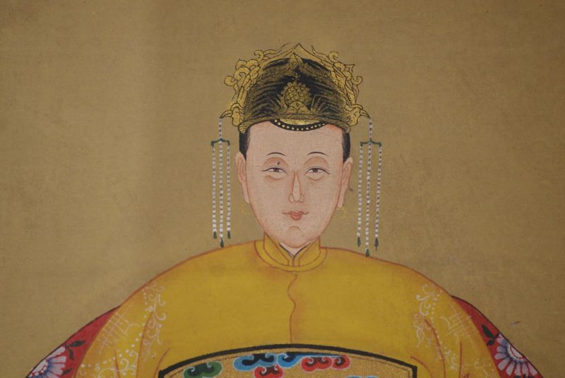 Ahnenpaare und Kaiser Chinesische Malerei Gelb 3