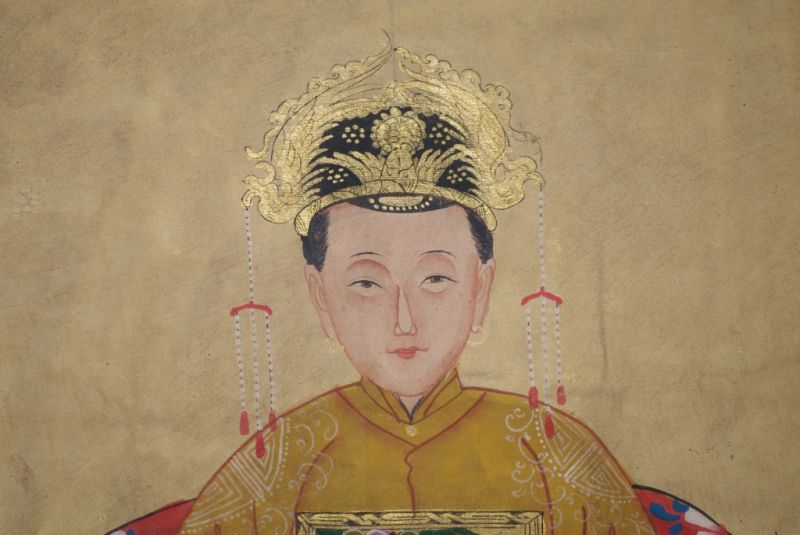 Ahnenpaare und Kaiser Chinesische Malerei Gelb 4