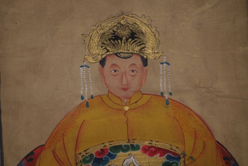 Ahnenpaare und Kaiser Chinesische Malerei Gelb 4