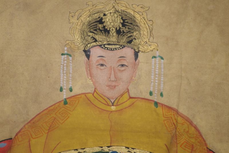 Ahnenpaare und Kaiser Chinesische Malerei Gelb 4