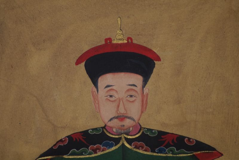 Ahnenpaare und Kaiser Chinesische Malerei Grün 3