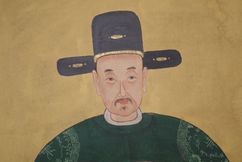 Ahnenpaare und Kaiser Chinesische Malerei Grün 4