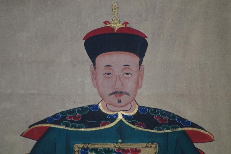 Ahnenpaare und Kaiser Chinesische Malerei Grün 4