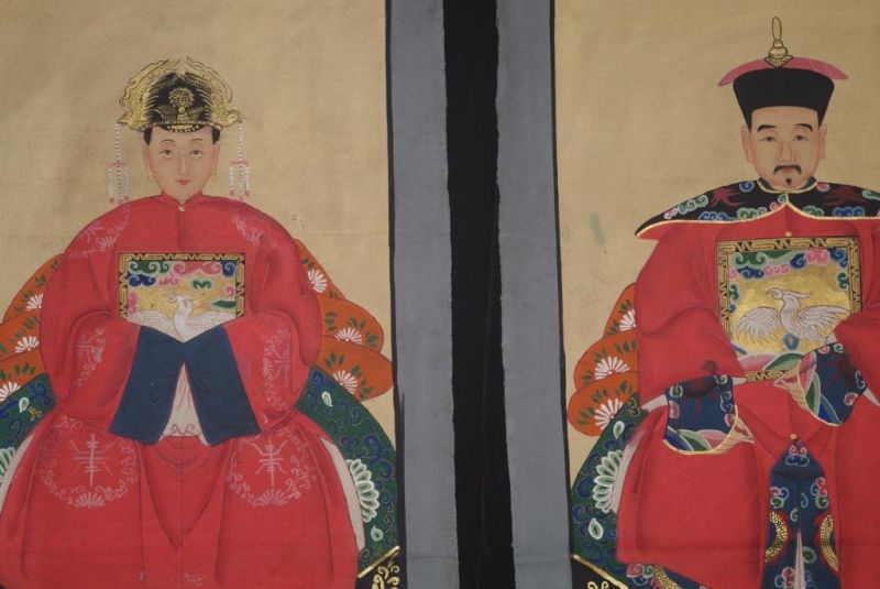 Ahnenpaare und Kaiser Chinesische Malerei Kaiser Gelb 2
