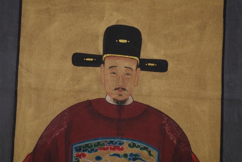 Ahnenpaare und Kaiser Chinesische Malerei Lachs 4