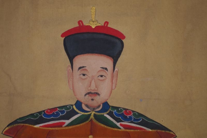 Ahnenpaare und Kaiser Chinesische Malerei Orange 3