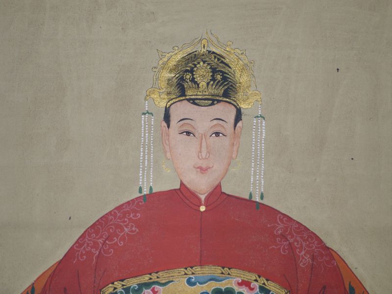 Ahnenpaare und Kaiser Chinesische Malerei Rot 3