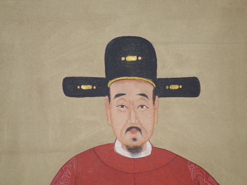 Ahnenpaare und Kaiser Chinesische Malerei Rot 4
