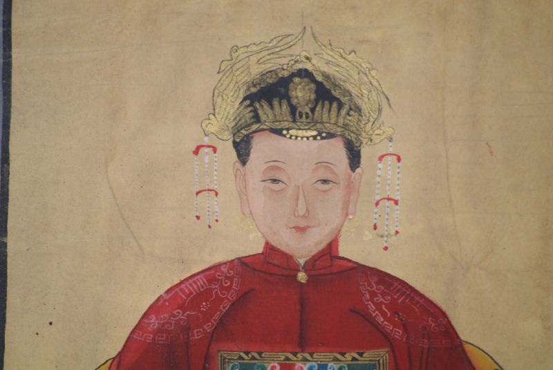 Ahnenpaare und Kaiser Chinesische Malerei Rot 4