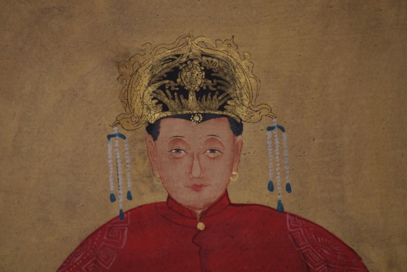 Ahnenpaare und Kaiser Chinesische Malerei Rot 4