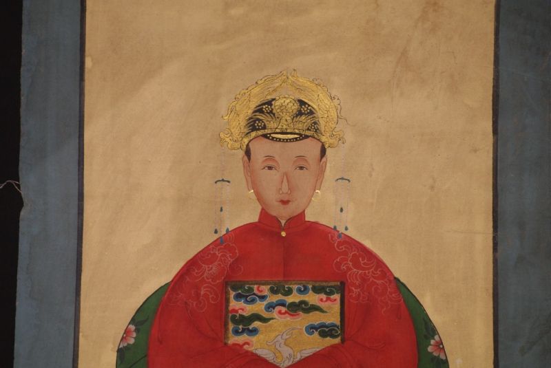 Ahnenpaare und Kaiser Chinesische Malerei Rot 3