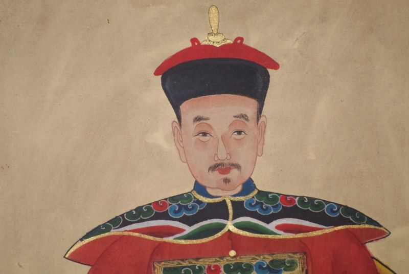 Ahnenpaare und Kaiser Chinesische Malerei Rot 4