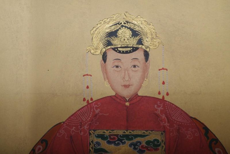 Ahnenpaare und Kaiser Chinesische Malerei Rot 3