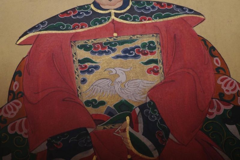 Ahnenpaare und Kaiser Chinesische Malerei Rot 5
