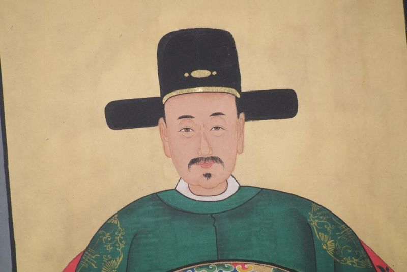 Ahnenpaare und Kaiser Chinesische Malerei Smaragdgrün 4