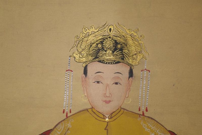 Ahnenpaare und Kaiser Ming Chinesische Malerei Gelb 3