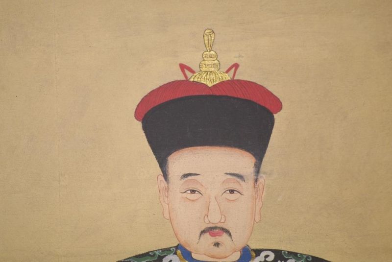 Ahnenpaare und Kaiser Ming Chinesische Malerei Gelb 4