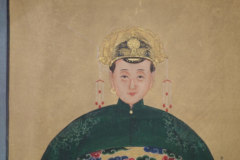 Ahnenpaare und Kaiser Ming Chinesische Malerei Grün 3