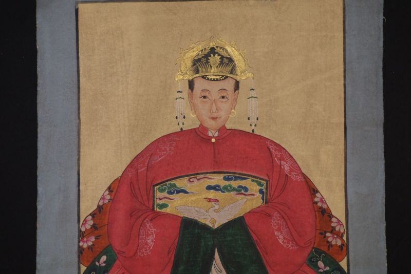 Ahnenpaare und Kaiser Ming Chinesische Malerei Rot 3