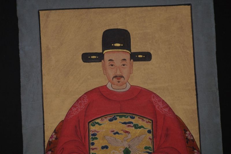 Ahnenpaare und Kaiser Ming Chinesische Malerei Rot 4