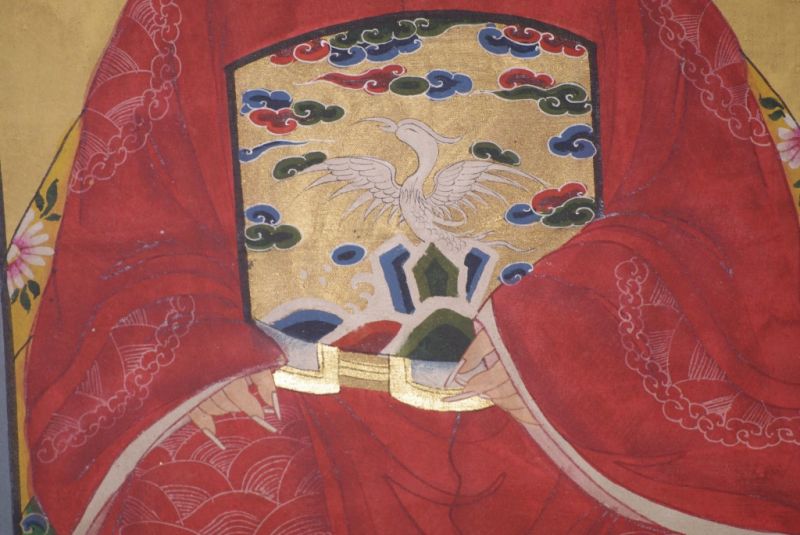 Ahnenpaare und Kaiser Ming Chinesische Malerei Rot 5