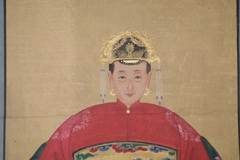 Ahnenpaare und Kaiser Ming Chinesische Malerei Rot 3