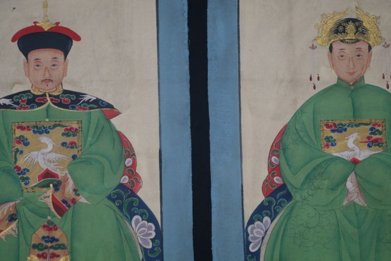Ahnenverehrung in China Chinesische Malerei Apfelgrün 2