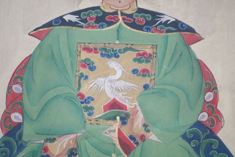 Ahnenverehrung in China Chinesische Malerei Apfelgrün 5