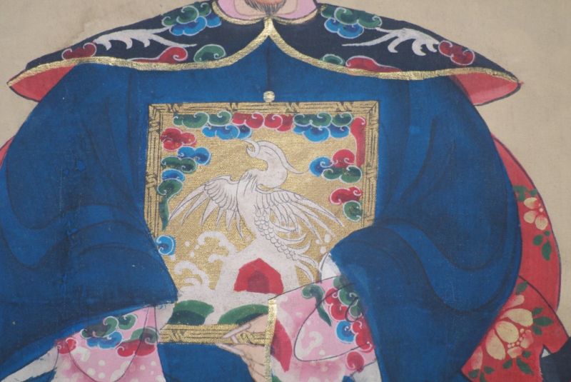 Ahnenverehrung in China Chinesische Malerei Blau 5