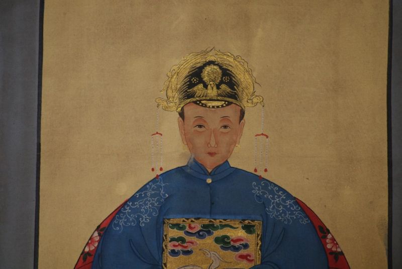 Ahnenverehrung in China Chinesische Malerei Blau 3