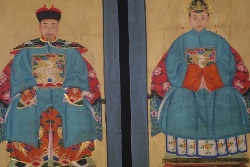 Ahnenverehrung in China Chinesische Malerei Blauer Himmel 2