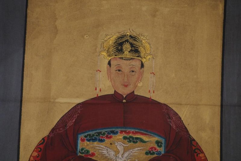 Ahnenverehrung in China Chinesische Malerei Dunkelrot 3