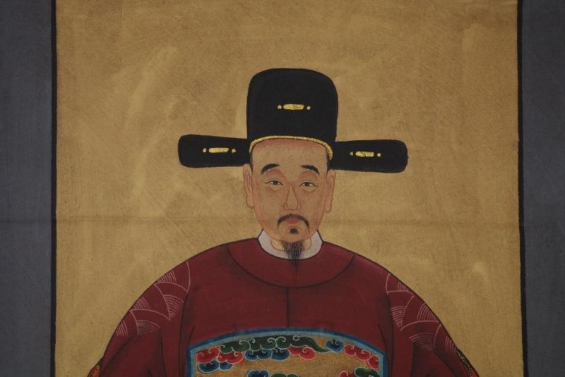 Ahnenverehrung in China Chinesische Malerei Dunkelrot 4