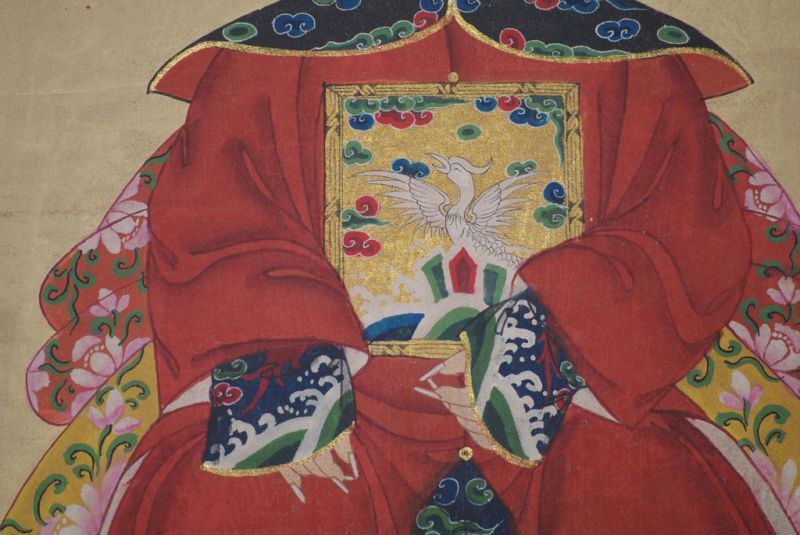 Ahnenverehrung in China Chinesische Malerei Dunkelrot 5