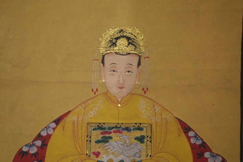 Ahnenverehrung in China Chinesische Malerei Gelb 3